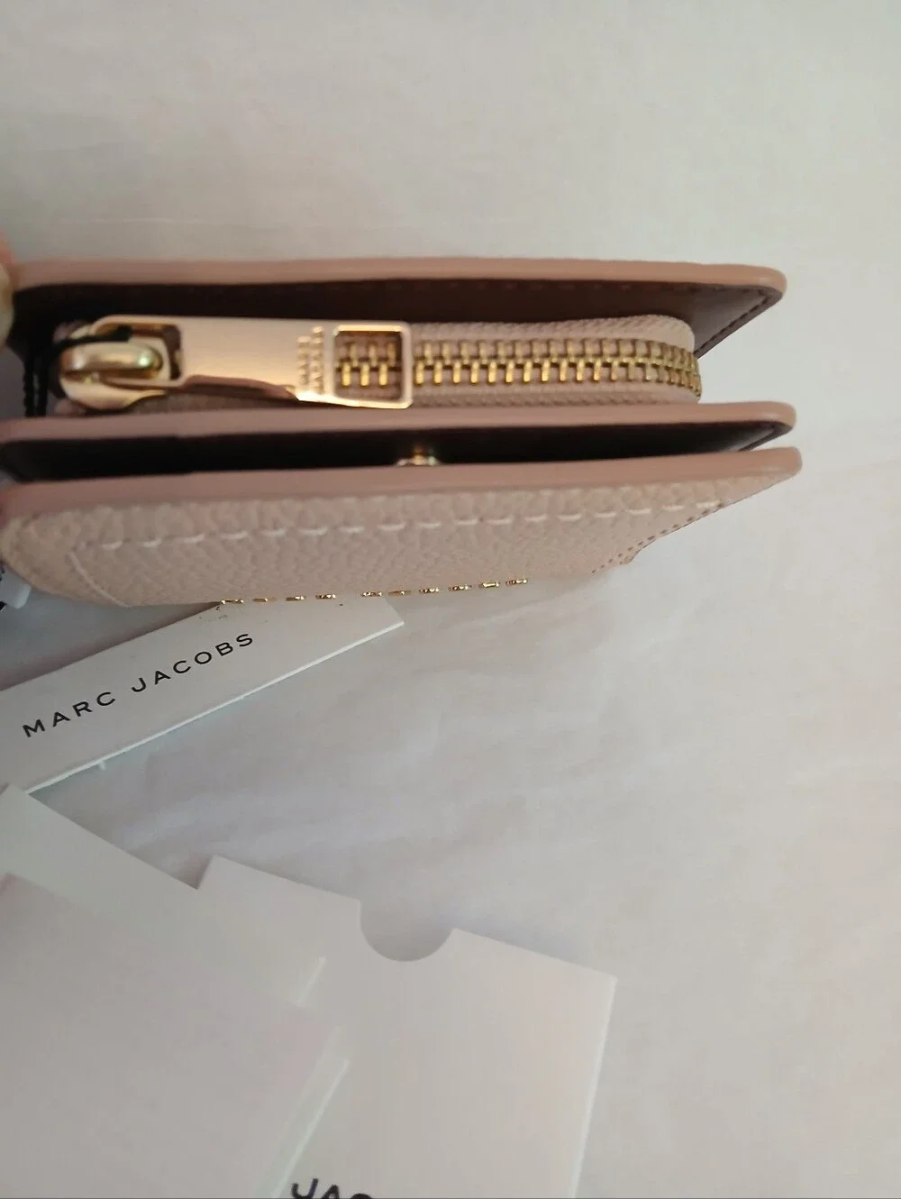 Marc Jacobs Leather The Groove Compact Mini Wallet Rose, Colorblock - Picture 5 of 11